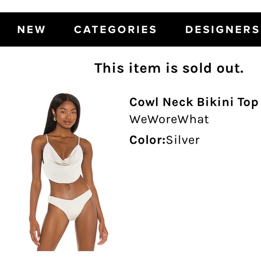 Silver Weworewhat bikini from Revolve